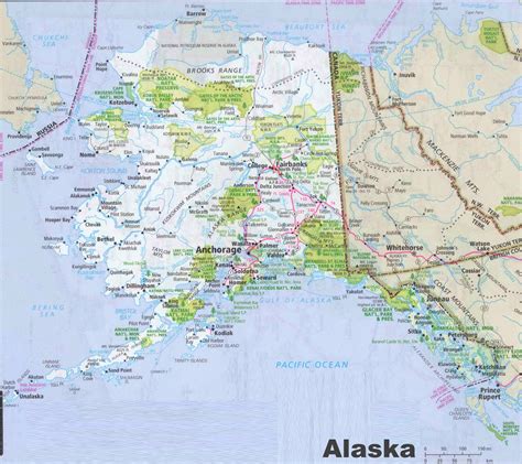 alaska map with cities